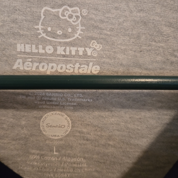 Aeropostale Black and Gray Hello Kitty Crop Top - Picture 2 of 3